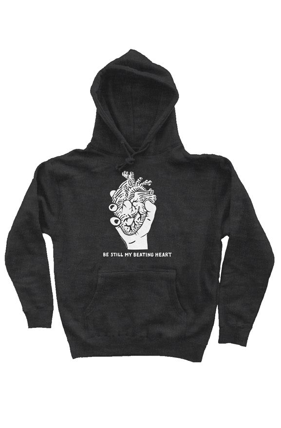 Be Still My Beating Heart graphic black men's pullover hoodie